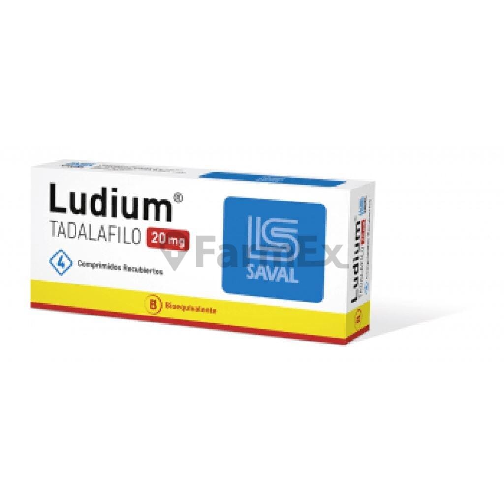 Ludium 20 mg x 4 comprimidos Farmex-Fonasa-Persistente